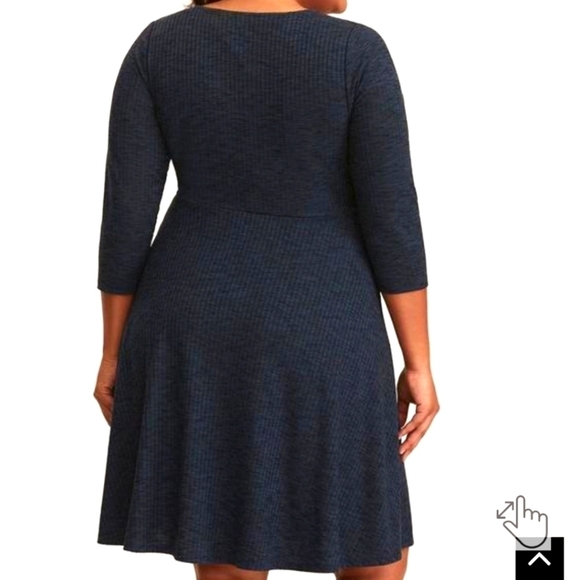 Torrid Mini Rib Knit Wrap Midi Length Dress - Picture 2 of 13